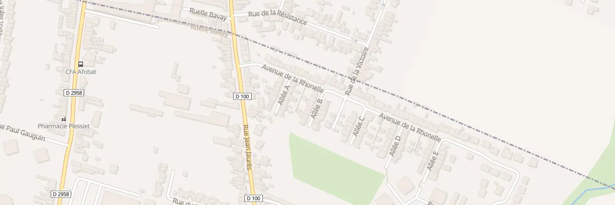 Plan du 6 Av de la Rhonelle Allee B à Aulnoy-lez-Valenciennes