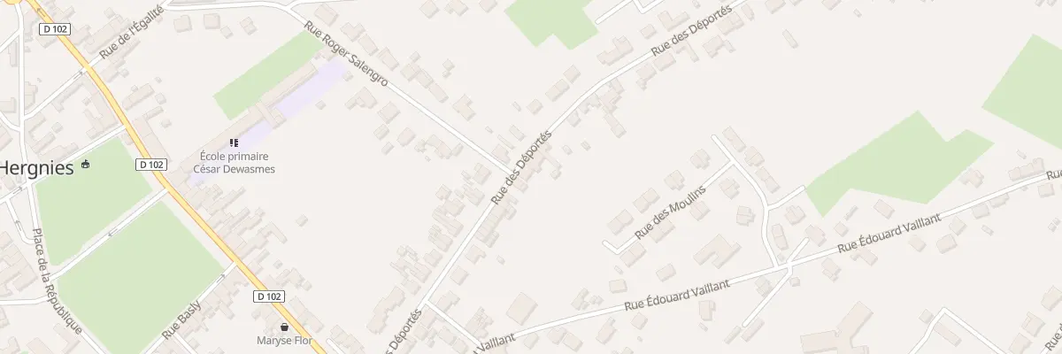 Plan du 28 Rue des Déportés à Hergnies