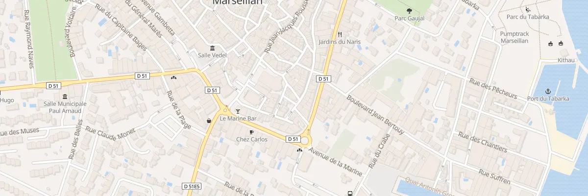 Plan du 11 Rue des Droits de l’Homme à Marseillan