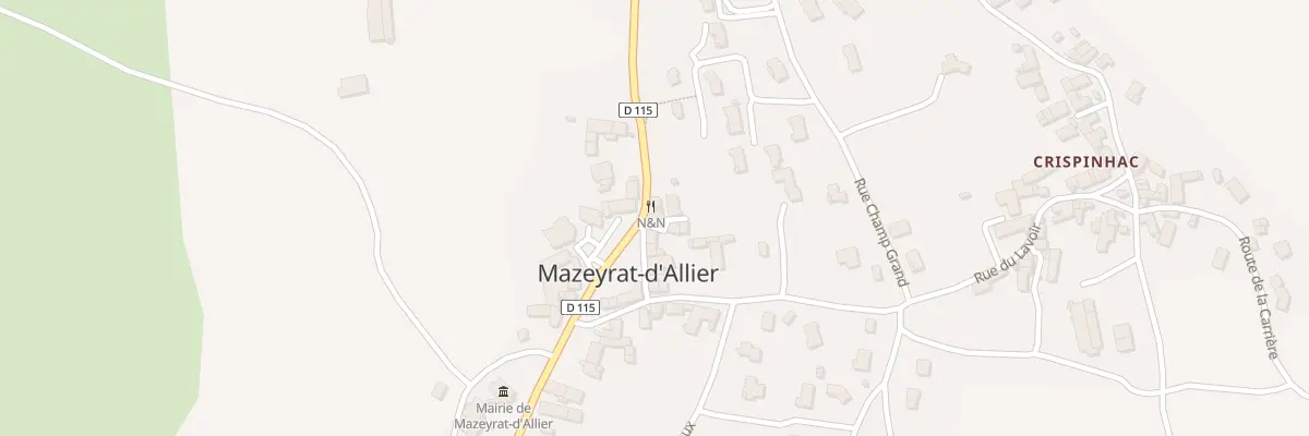 Plan du 5012 Mazeyrat à Mazeyrat-d’Allier