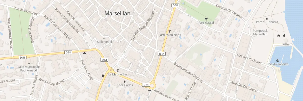 Plan du 7 Rue de la Liberte à Marseillan