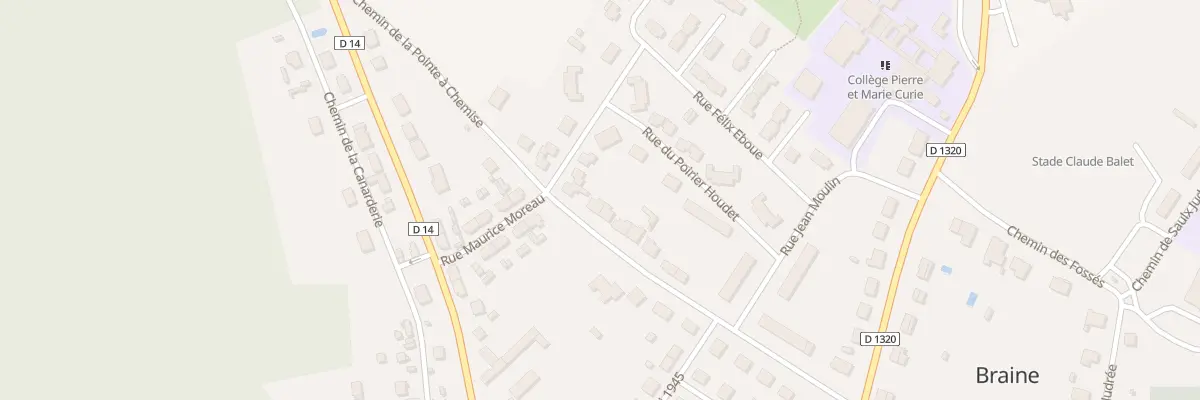 Plan du 14 Av du Général Leclerc à Braine