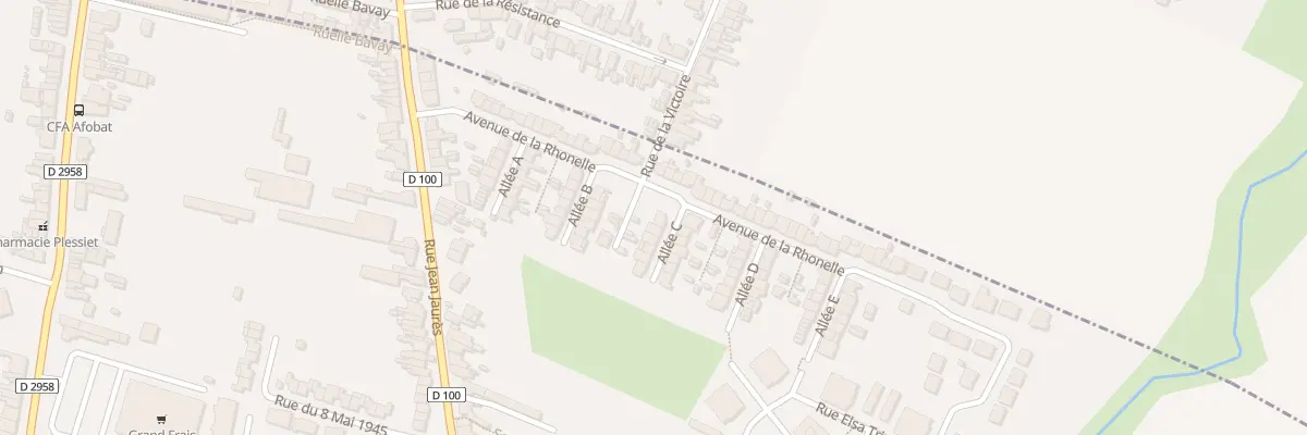 Plan du 2 Av de la Rhonelle Allee C à Aulnoy-lez-Valenciennes