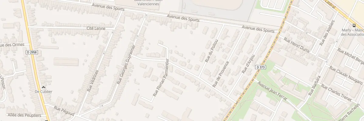 Plan du 15 Rue Florian Parmentier à Valenciennes