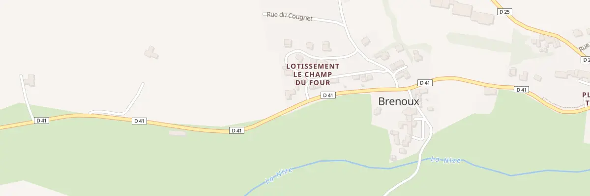 Plan du 5220 Lot Le Champ du Four à Brenoux