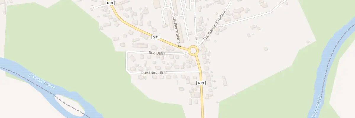 Plan du 1 Rue Balzac à Migennes