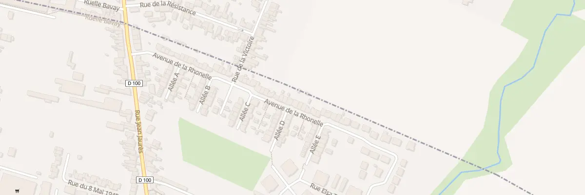 Plan du 55 Av de la Rhonelle à Aulnoy-lez-Valenciennes