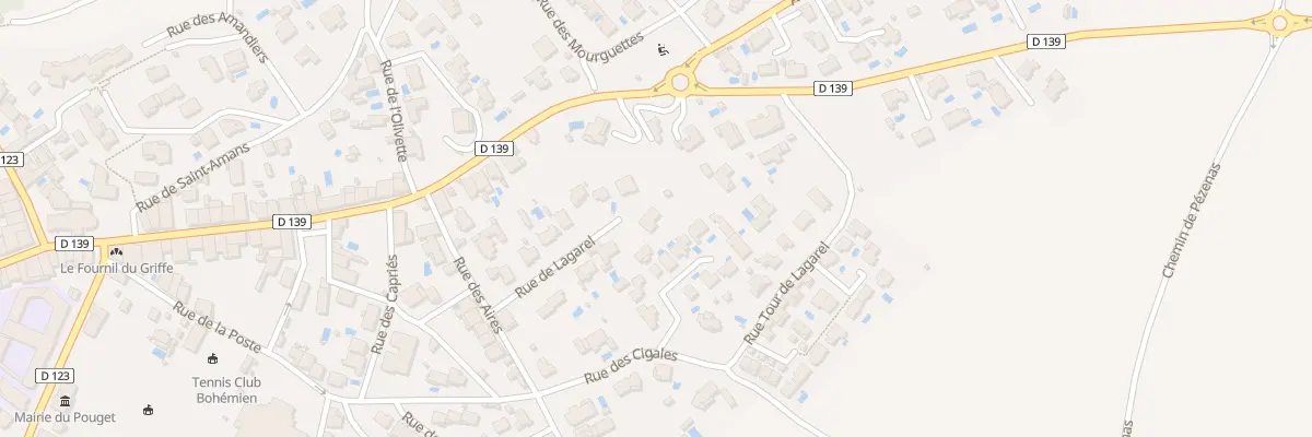 Plan du 6B Rue Lagarel au Pouget