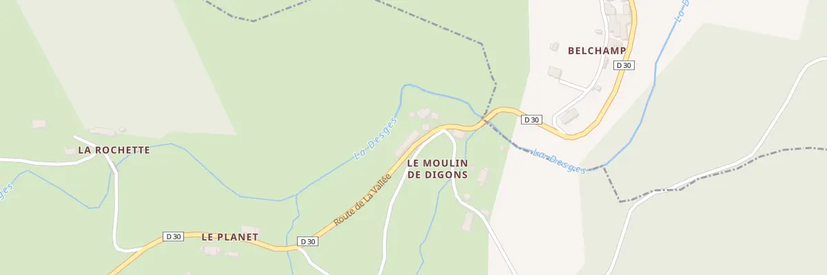 Plan du 5116 Moulin de Digon à Pébrac