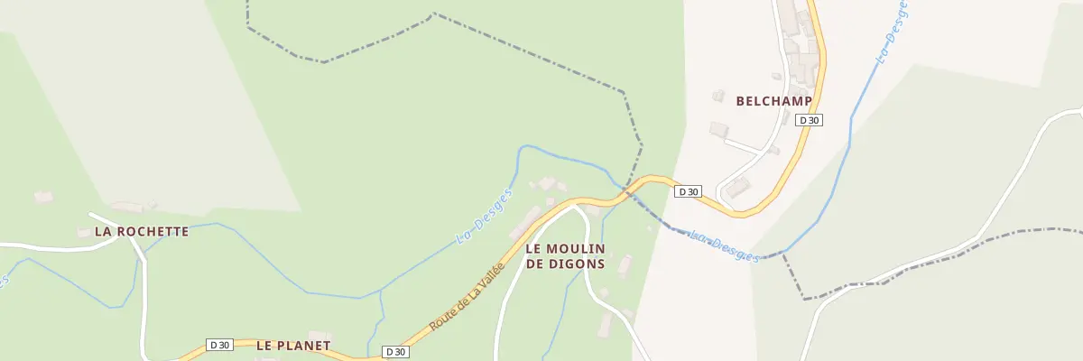 Plan du 5113 Moulin de Digon à Pébrac