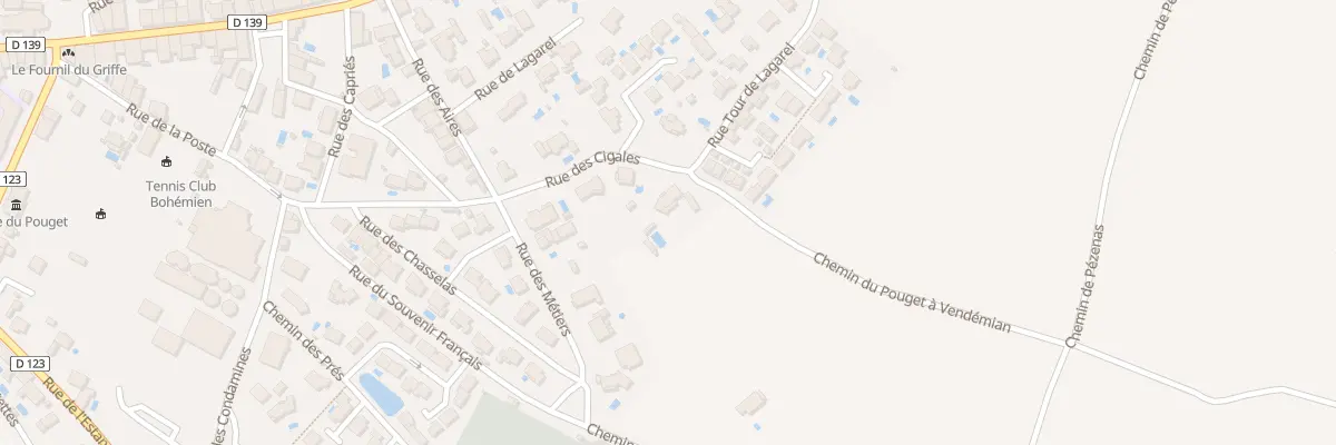 Plan du 6 Rue des Cigales au Pouget