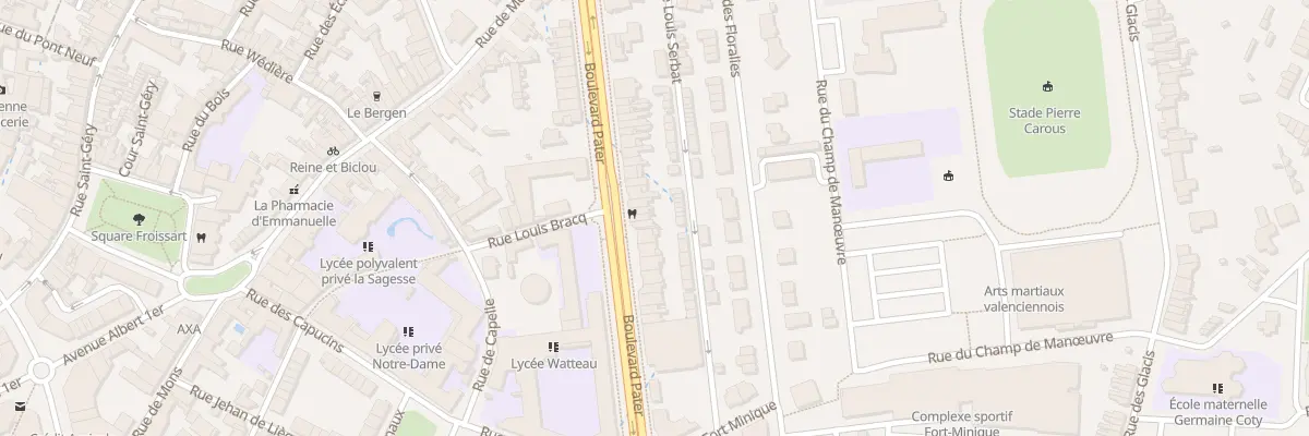 Plan du 33 Bd Pater à Valenciennes