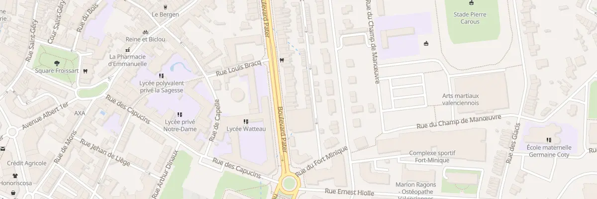 Plan du 47 Bd Pater à Valenciennes