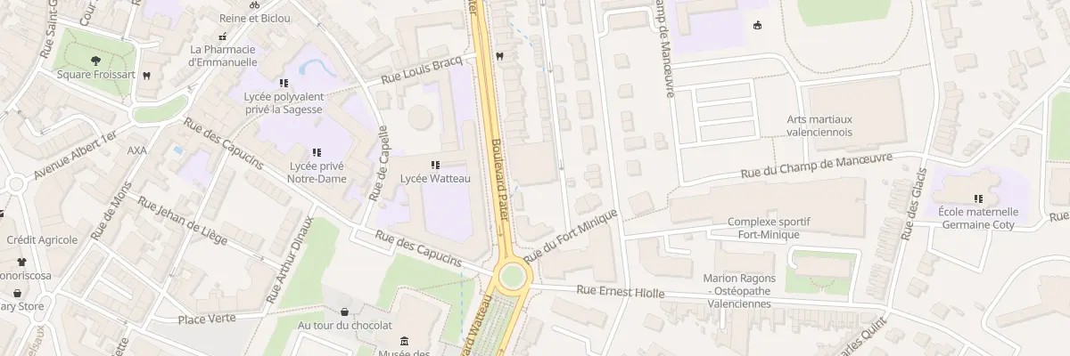 Plan du 57 Bd Pater à Valenciennes