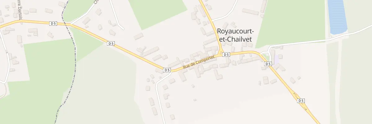Plan du 1 Rue de Comportet à Royaucourt-et-Chailvet
