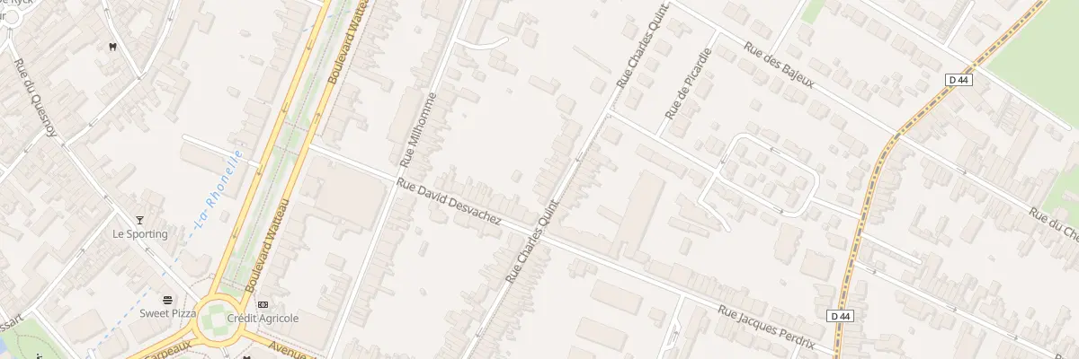 Plan du 43 Rue Charles Quint à Valenciennes