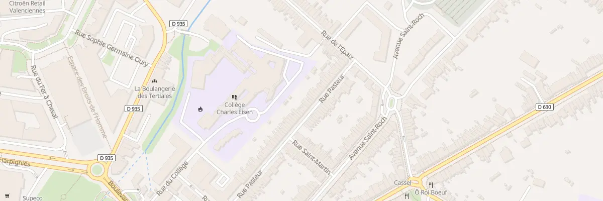 Plan du 75 Rue Pasteur à Valenciennes