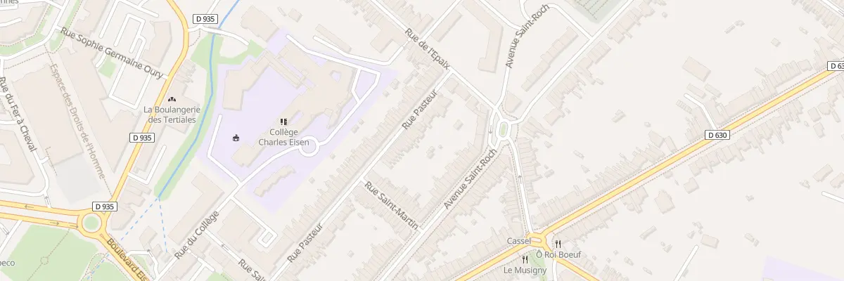 Plan du 74 Rue Pasteur à Valenciennes