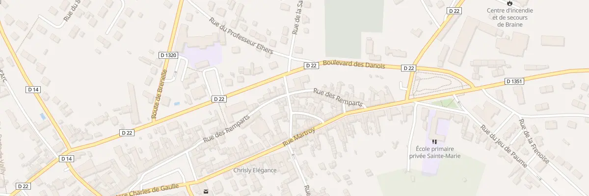 Plan du 6 Rue des Remparts à Braine