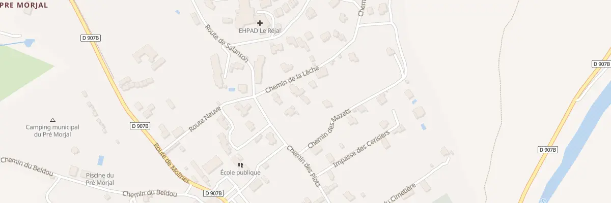 Plan du 8 Che du Rejal à Ispagnac