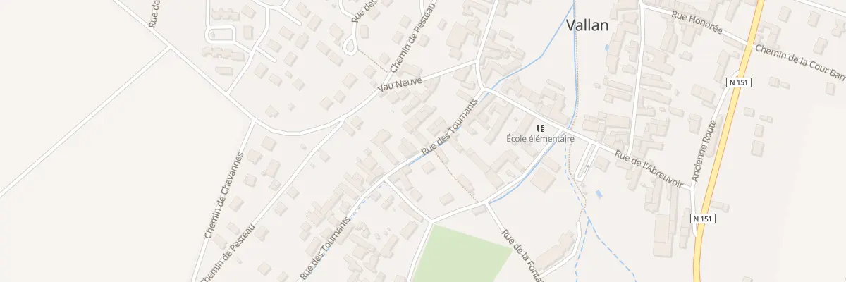 Plan du 6 Rue des Tournants à Vallan