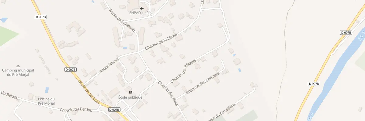 Plan du 1 Che des Mazets à Ispagnac