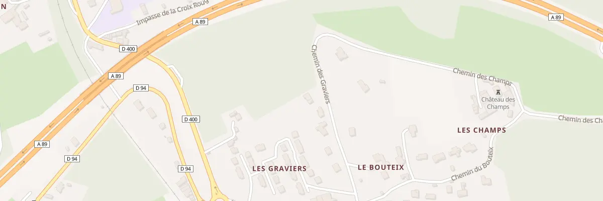 Plan du 16 Che des Graviers à Thiers