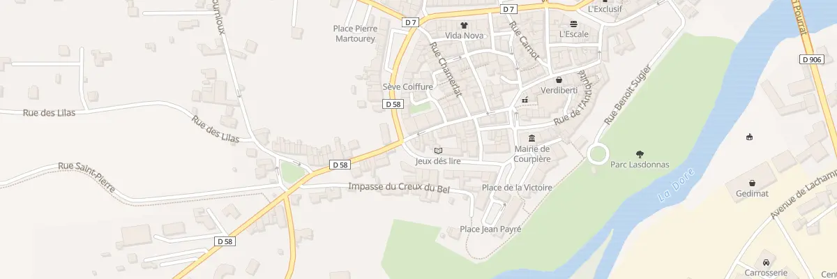 Plan du 25 Rue de la République à Courpière