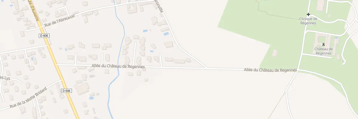 Plan du 2A All du Château de Régennes à Appoigny