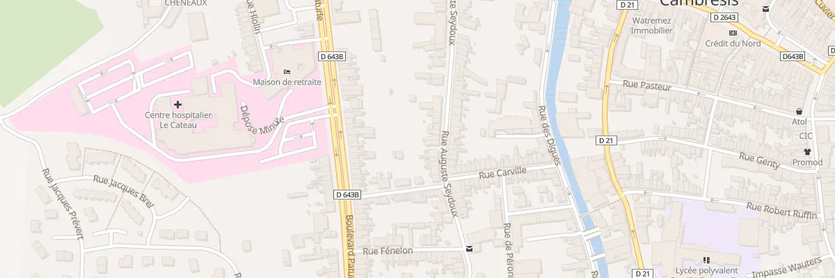 Plan du 56 Rue Auguste Seydoux au Cateau-Cambrésis