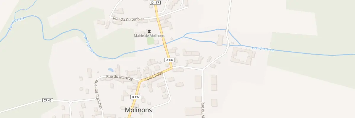 Plan du 1 Rue du Moulin à Molinons