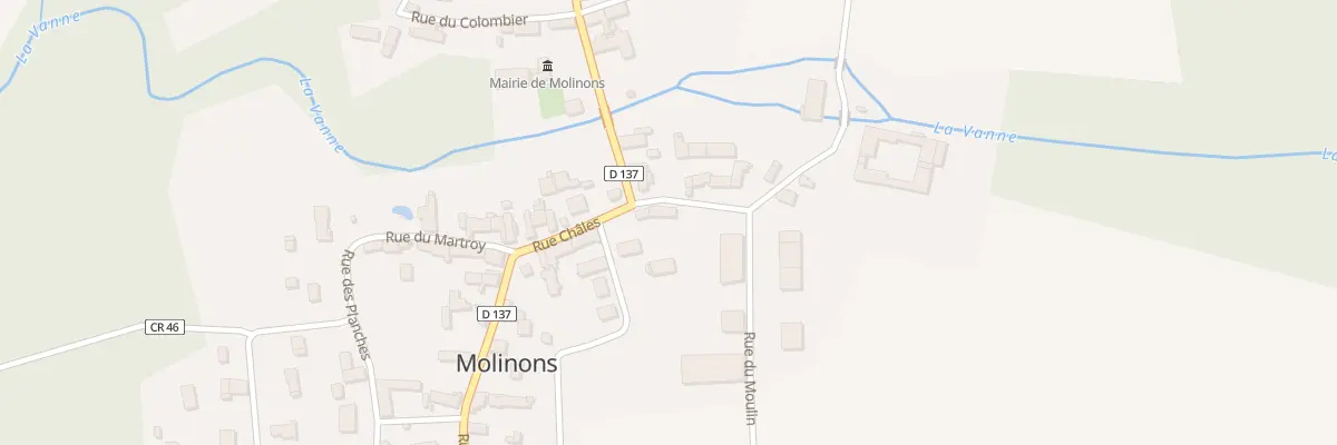 Plan du 2 Rue du Moulin à Molinons
