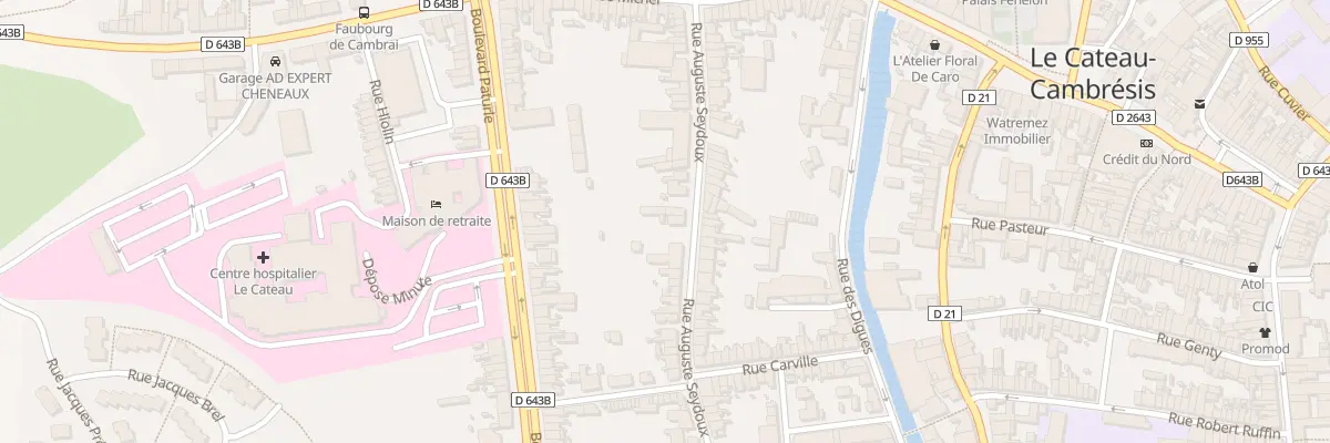Plan du 34 Rue Auguste Seydoux au Cateau-Cambrésis