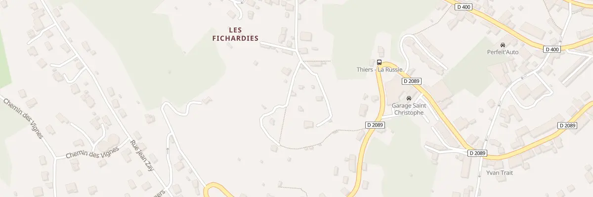 Plan du 9024 Les Fichardies à Thiers
