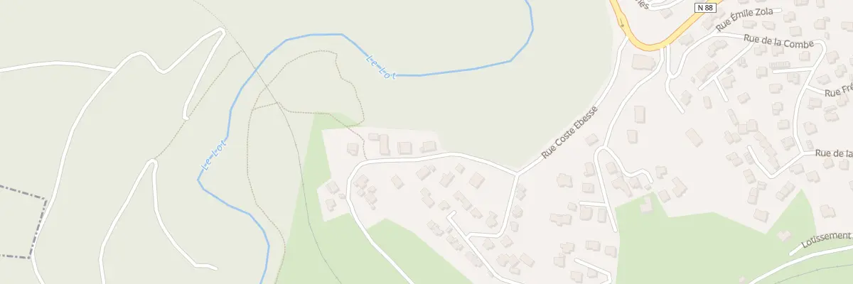 Plan du 5308F Rue Coste Ebesse à Badaroux