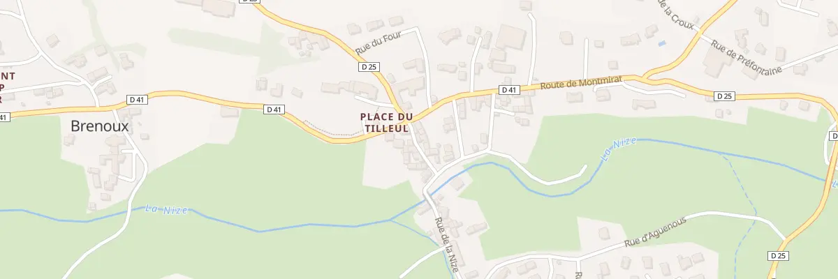 Plan du 29 Rue de la Nize à Brenoux