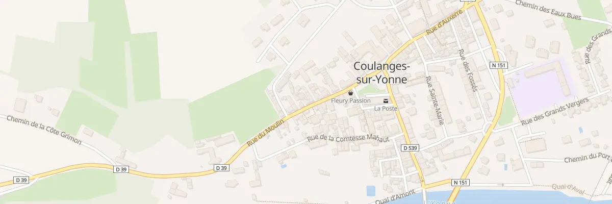 Plan du 22 Rue du Moulin à Coulanges-sur-Yonne