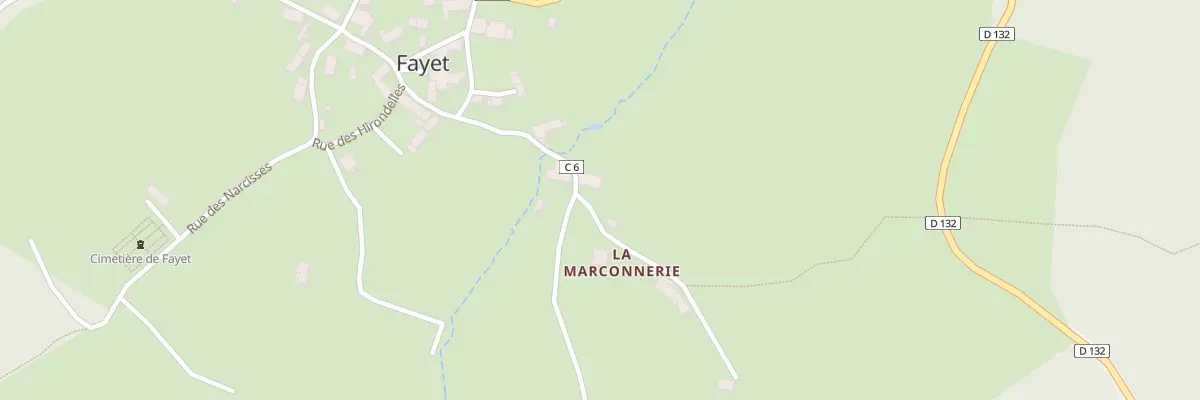 Plan du 5204 Bourg de Fayet à Fayet-Ronaye