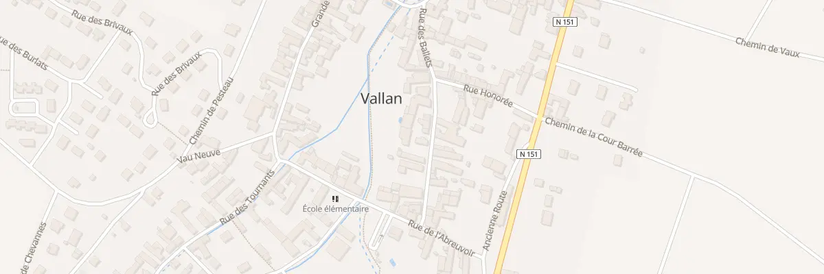 Plan du 7 Rue des Ballets à Vallan