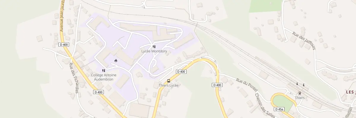 Plan du 5T Av Jean Jaurès à Thiers