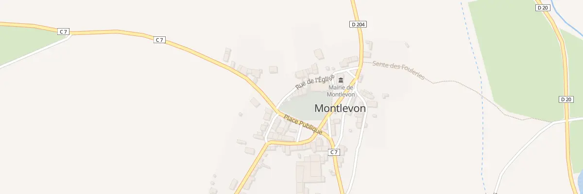 Plan du 7 Rue de l’Eglise à Montlevon