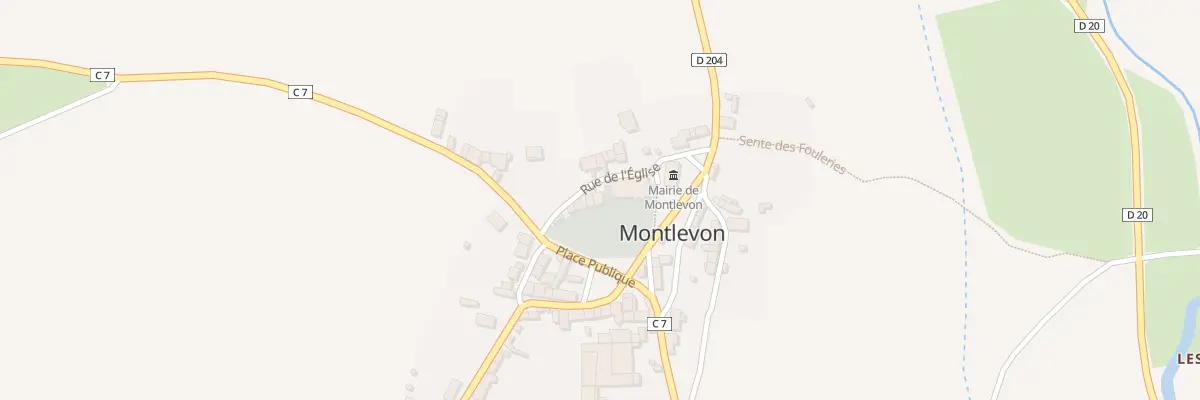 Plan du 1 Rue de l’Eglise à Montlevon