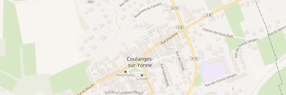 Plan du 3 Rue d’Auxerre à Coulanges-sur-Yonne
