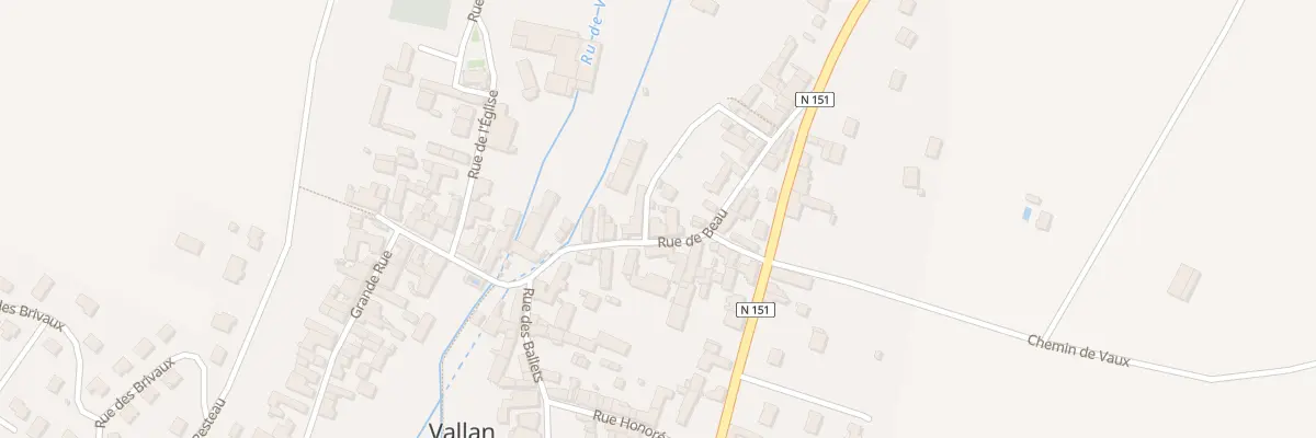 Plan du 125 Le Village à Vallan