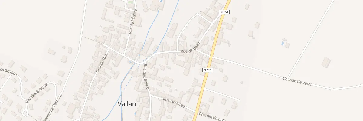 Plan du 9006 Rue de Beau à Vallan
