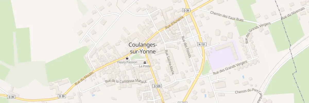 Plan du 2 Pl de l’Hotel de Ville à Coulanges-sur-Yonne