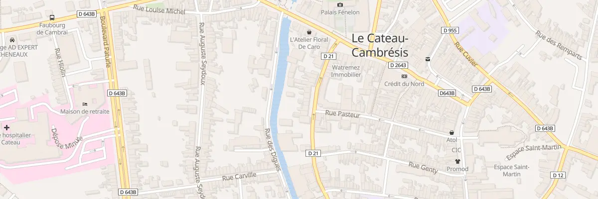 Plan du 24 Rue de la République au Cateau-Cambrésis