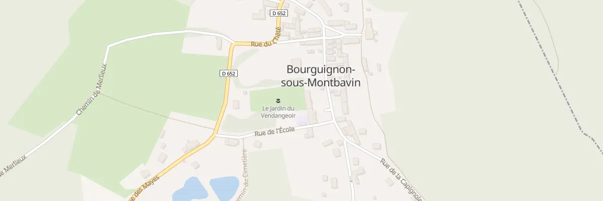Plan du 9004 Rue des Vendangeoirs à Bourguignon-sous-Montbavin