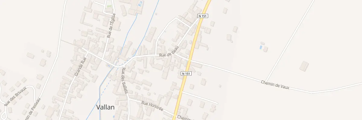 Plan du 159 Le Village à Vallan