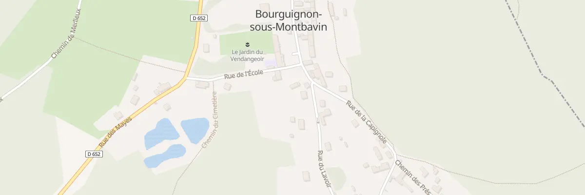 Plan du 2 Rue du Lavoir à Bourguignon-sous-Montbavin
